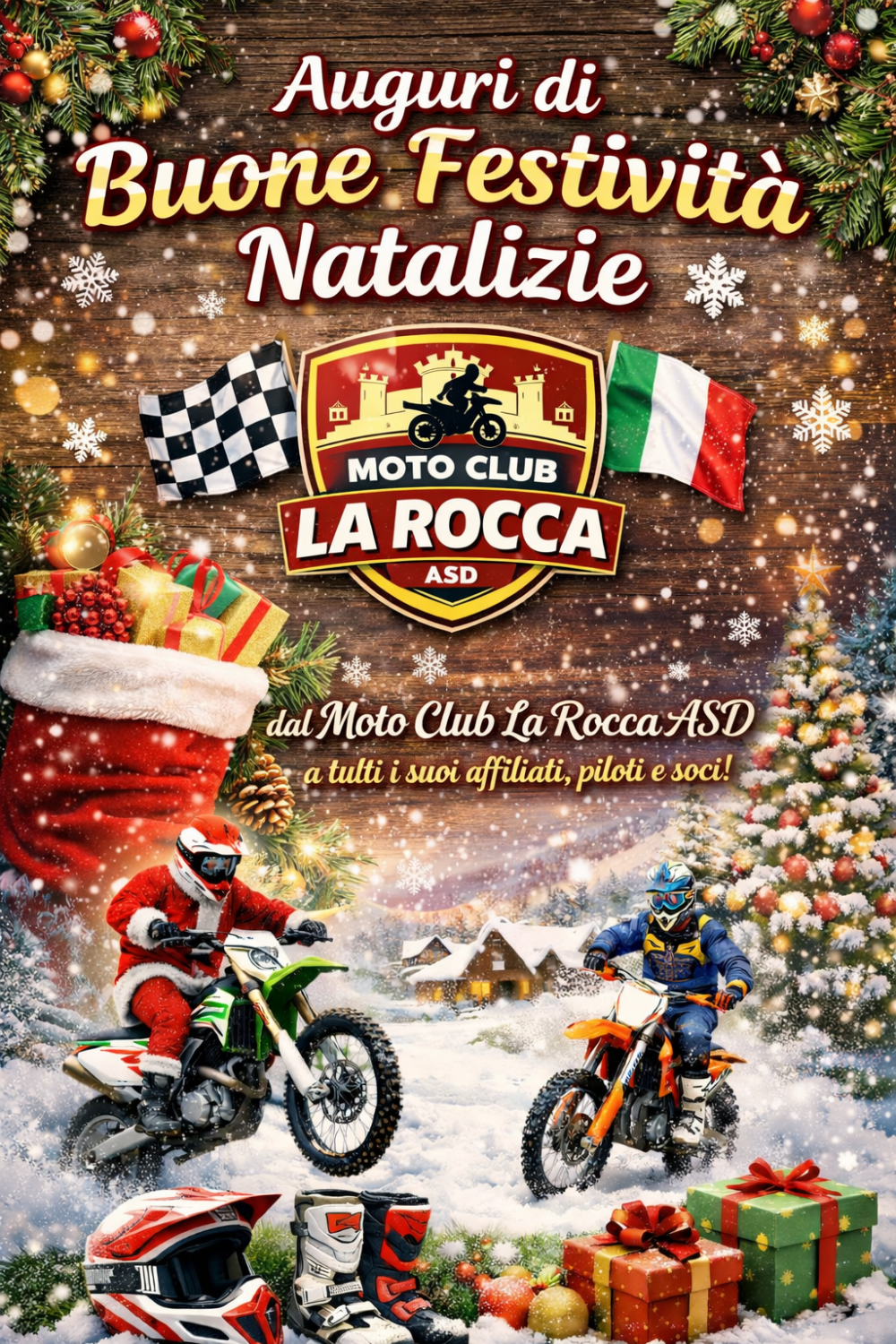 Auguri di Buone Festività Natalizie dal Moto Club La Rocca Asd